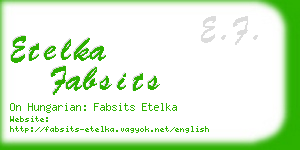 etelka fabsits business card